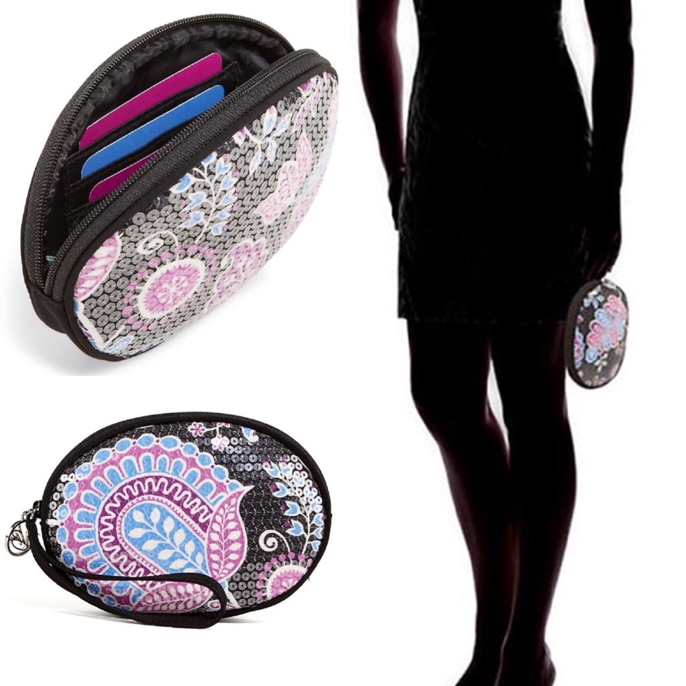 🔴Vera Bradley Alpine Floral Oval Shimmer Wristlet
